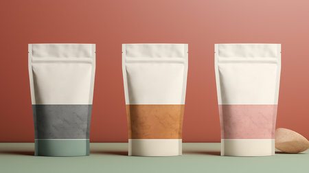 3d rendering of three tubes of cosmetics with the flag of the United Arab Emiratesの素材