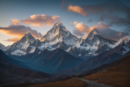 Beautiful mountains landscapes in Cordillera Huayhuash, Peru, South Americaの素材