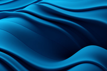 abstract blue background with smooth lines and waves. 3d render illustrationの素材