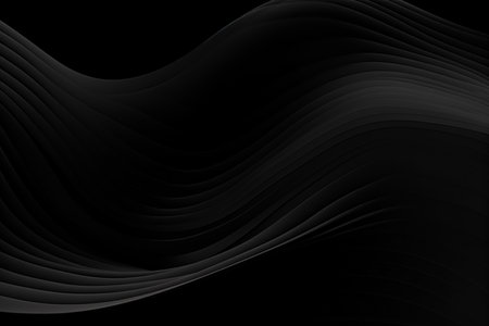Abstract black wavy background. Vector illustration for your graphic design.の素材