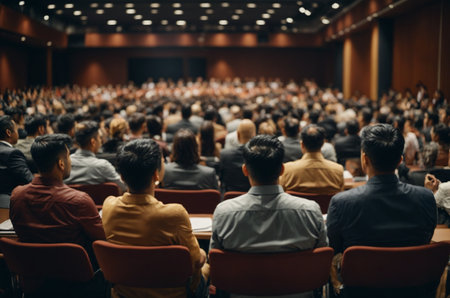 Speaker at Business Conference and Presentation. Audience in the conference hall. Business and Entrepreneurship concept.の素材