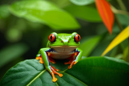 Red-eyed tree frog (Agalychnis callidryas)の素材