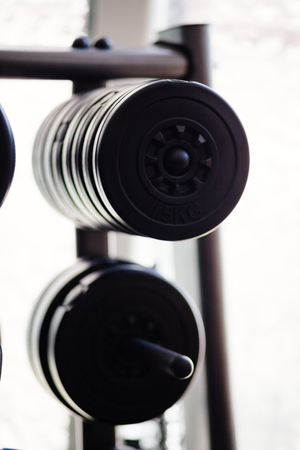 fitness weights collection. Weights in gymの写真素材