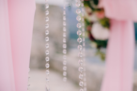 wedding arch decor with candles. Fine art styleの写真素材