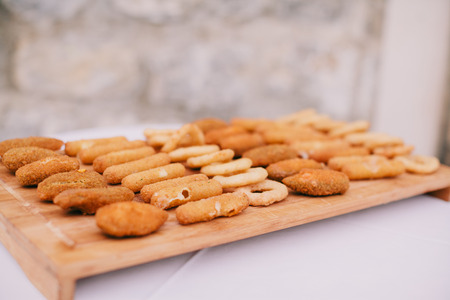 Squid rings in batter. Appetizers
