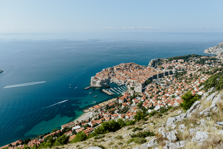 Dubrovnik summer view. Aerial shot. Panorama Aerialの写真素材