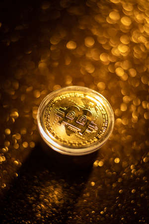 Bitcoin virtual money crypto currency conceptの写真素材