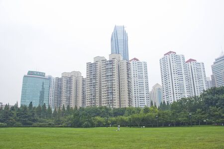 People on the meadowのeditorial素材