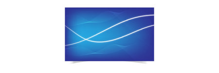 Vibrant blue abstract wave background vector showcasing dynamic line art, glowing streaks, and modern gradient blends for creative projects and professional design use.のイラスト素材