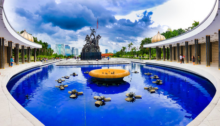 interior of tomb of freedom fighters, Kuala lampur, malaysia,2018のeditorial素材
