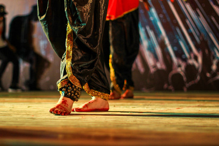 dance form indian classical feet with ghungru