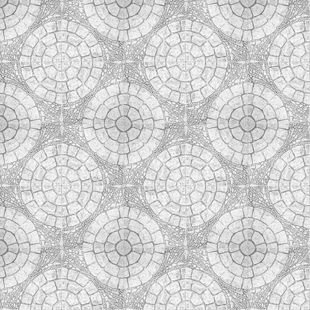 tile circular seamless pattern stone concrete wall textured backgroundの写真素材