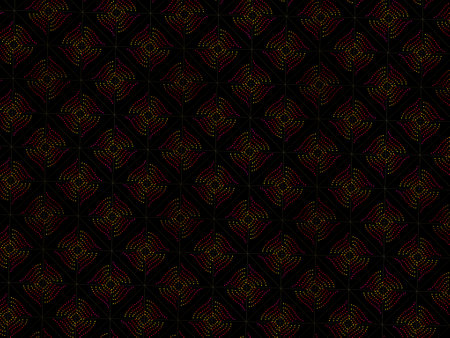 Abstract colorful hexagon square geometric seamless pattern symmetric kaleidoscope fashion, design repeatの写真素材