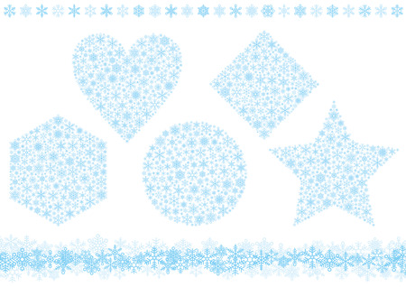 Snow crystal materialのイラスト素材