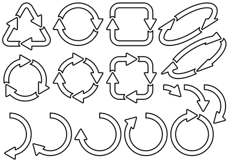 Material of recycling and arrowsのイラスト素材