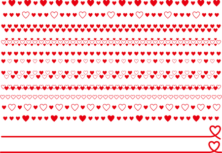 Image material collection of heartのイラスト素材