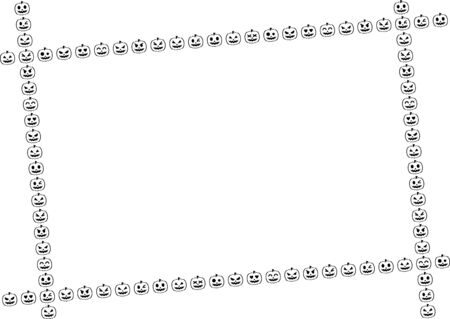 Fun pumpkin halloween frame materialのイラスト素材