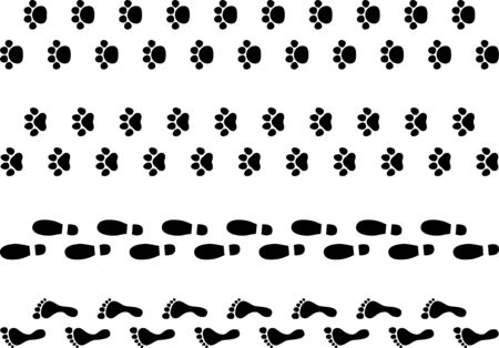 Footprint image material collectionのイラスト素材