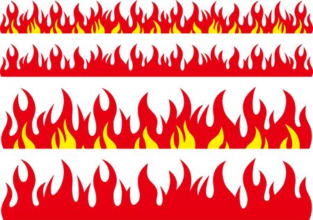 Fire image vector material collectionのイラスト素材