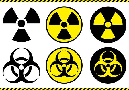 Material collection of radioactivity and biohazardのイラスト素材