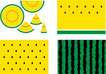 Background material illustration of watermelonのイラスト素材