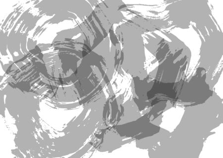 Round background material written with a brushのイラスト素材