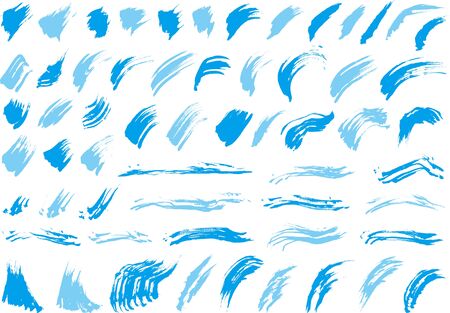 A collection of materials written with a brushのイラスト素材