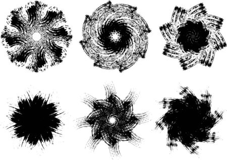 Floral material collection written with a brushのイラスト素材