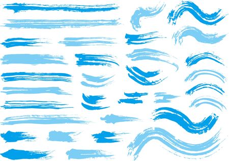 A collection of materials written with a brushのイラスト素材