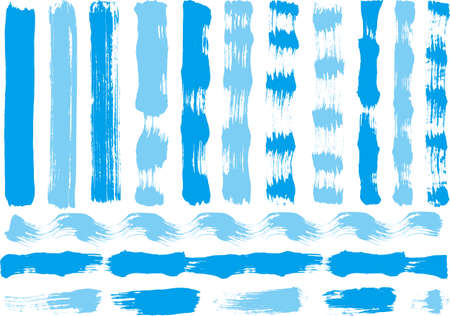 A collection of materials written with a brushのイラスト素材