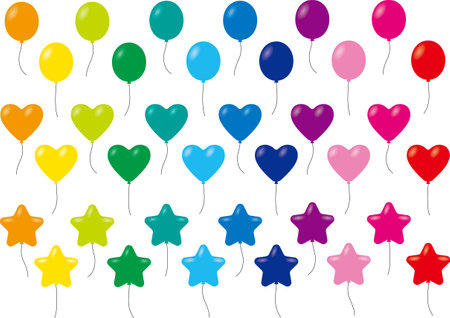 Balloon vector illustration material collectionのイラスト素材