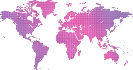 World map material written in dotsのイラスト素材