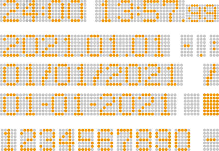 Digital clock date image material collectionのイラスト素材