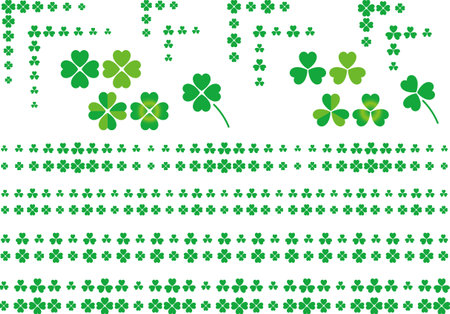 Illustration material collection of cloverのイラスト素材