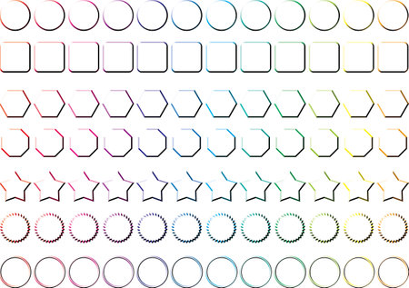 Color frame illustration material collectionのイラスト素材