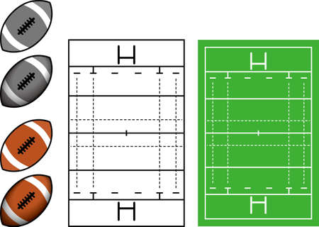 Rugby vector illustration material collectionのイラスト素材