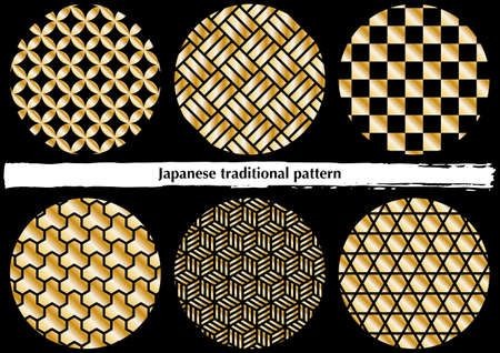 Japanese traditional Japanese pattern materialのイラスト素材