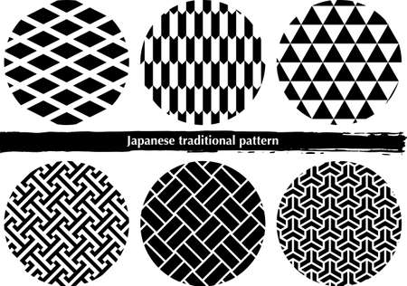 Japanese traditional Japanese pattern materialのイラスト素材