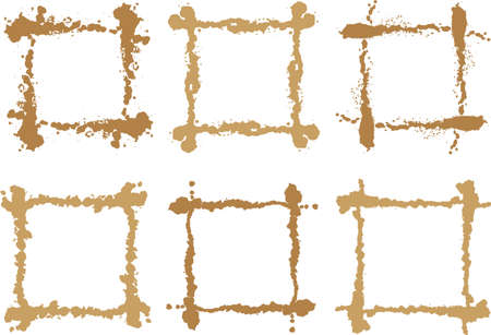 Frame material drawn with a brushのイラスト素材