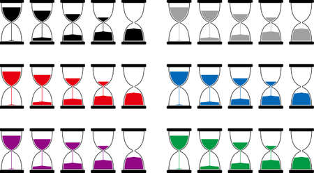 Hourglass vector illustration material collection