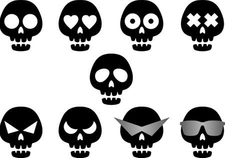 Illustration material collection of skeletonのイラスト素材