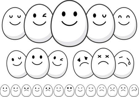 Egg vector illustration material collectionのイラスト素材