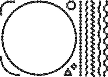 Roller chain illustration material collectionのイラスト素材