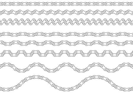 Roller chain illustration material collectionのイラスト素材