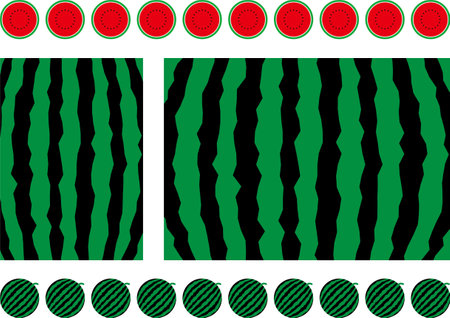 Watermelon vector illustration material collectionのイラスト素材