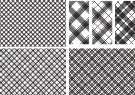 black plaid background vector illustration materialのイラスト素材