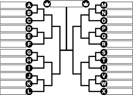 Illustration of a tournament tableのイラスト素材