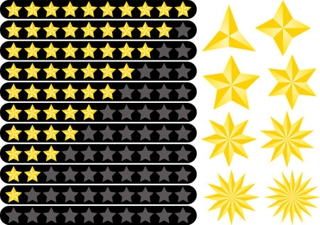 Illustration of star rating imageのイラスト素材