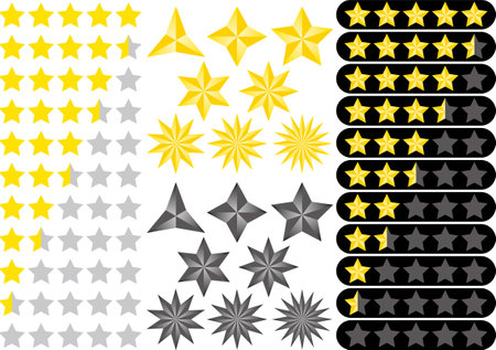 Illustration of star rating imageのイラスト素材