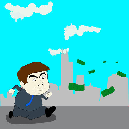 follow money, illustration designのイラスト素材